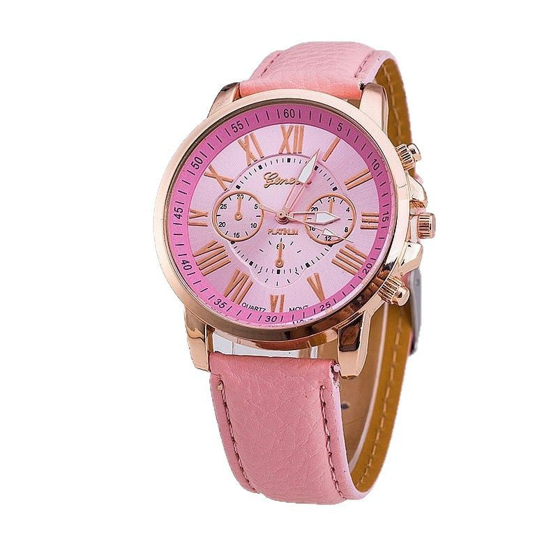 Cross-Border Hot-Selling Watches geneva Belt Women's Quartz Watch Classic Multi-Color Optional Women's Watch