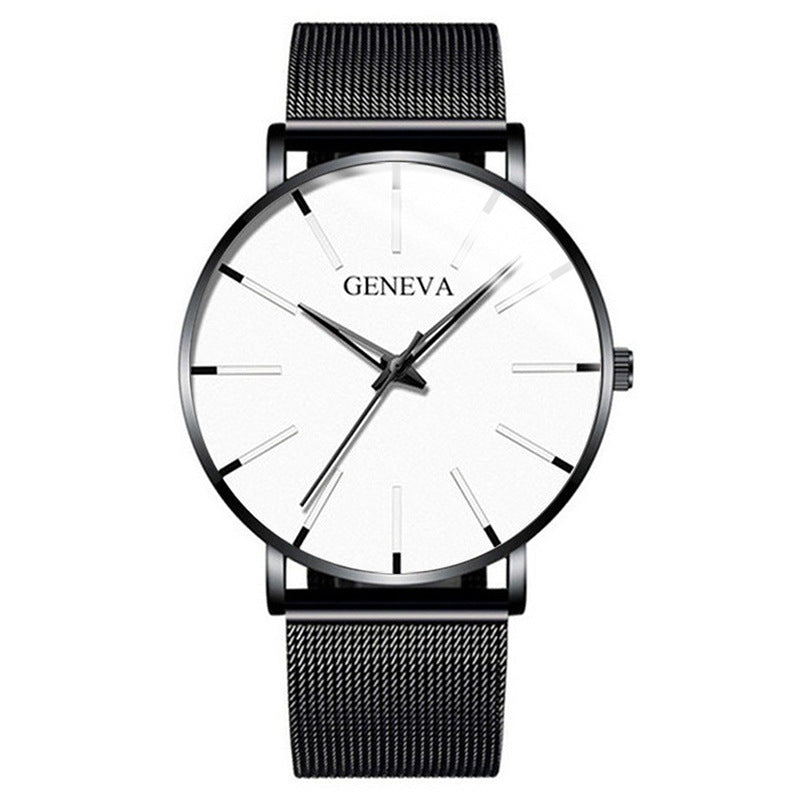 Cross-border Watch Set Business High-end Men's Watch Mesh Strap Glass Quartz Watch Men's Watch Cross-border Wholesale