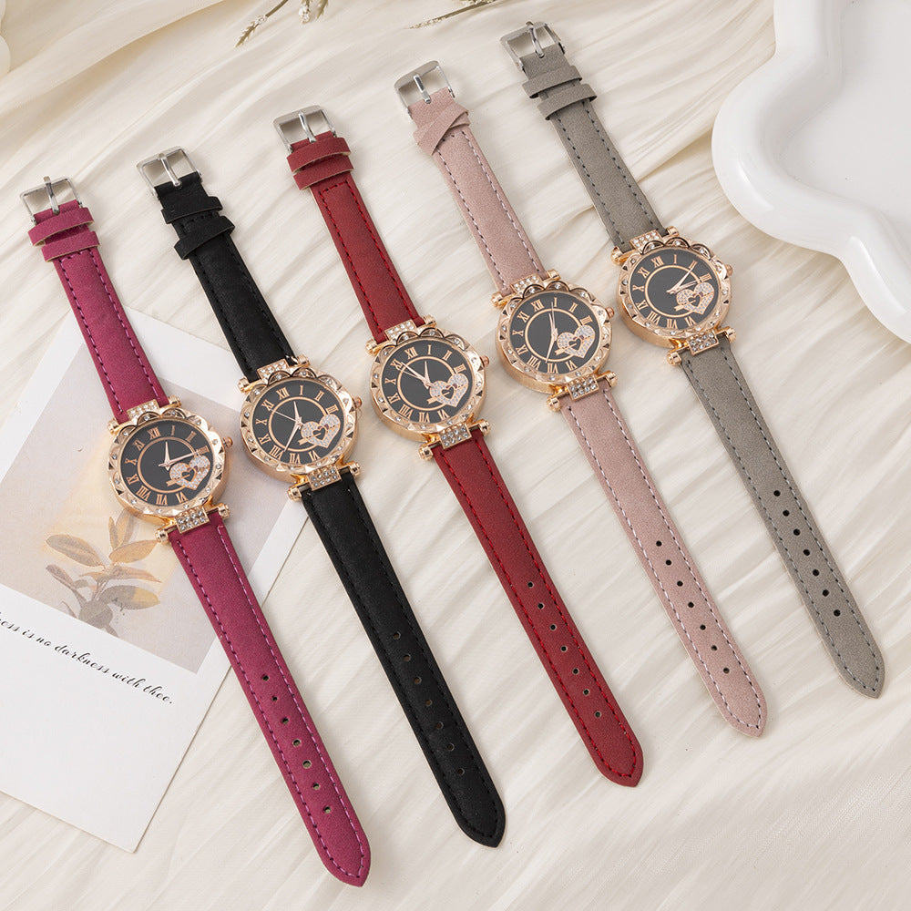 Cross-border foreign trade women's elegant watch ins Popular style diamond-encrusted mother-of-pearl simple fashion quartz watch