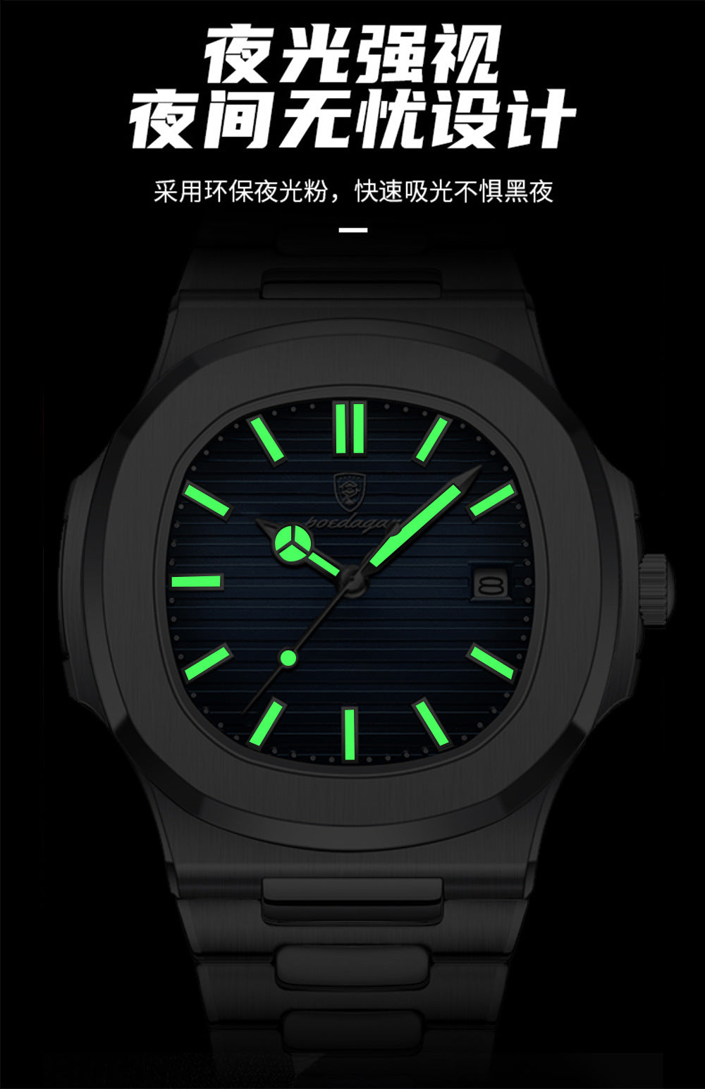 Swiss Brand New Waterproof Ultra-Thin Men's Watch Calendar Quartz Watch Live Export Hot Item Dropshipping