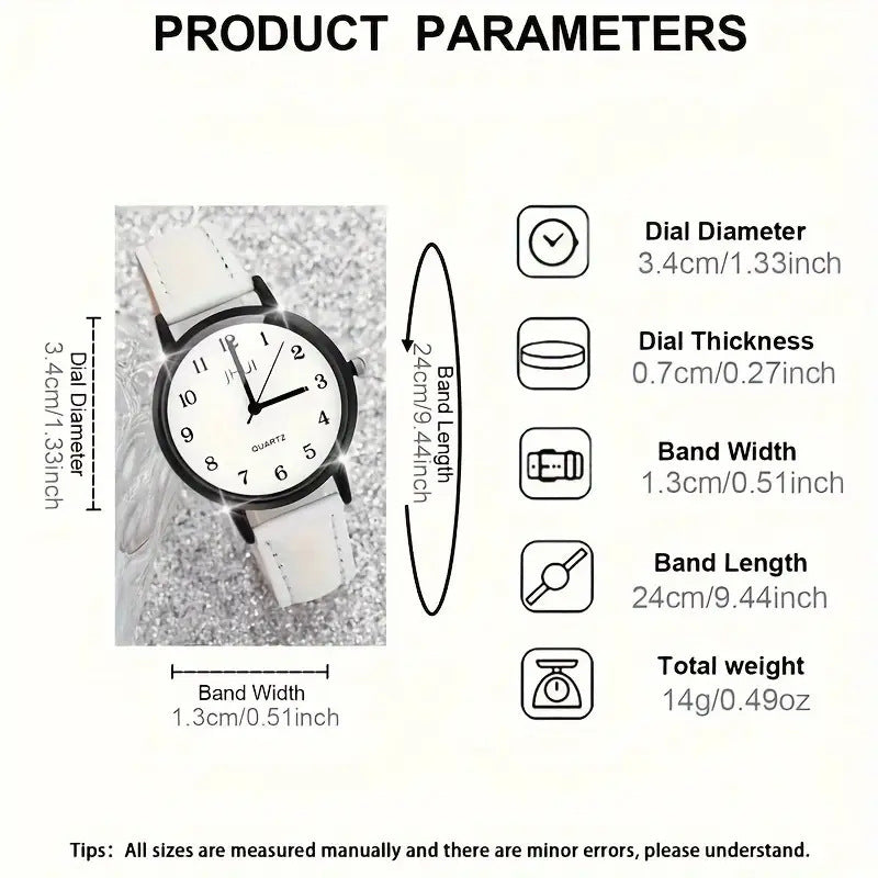 Foreign Trade Hot-Selling Fashion Digital Matte Women's Watch Female Watch Women's Model Wristwatch Leather Strap Quartz Watch Student Watch