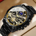 Cross-Border Hot-Selling Men's Watch Steel Band Calendar Watch Business Men's Watch Non-Mechanical High-End Men's Watch