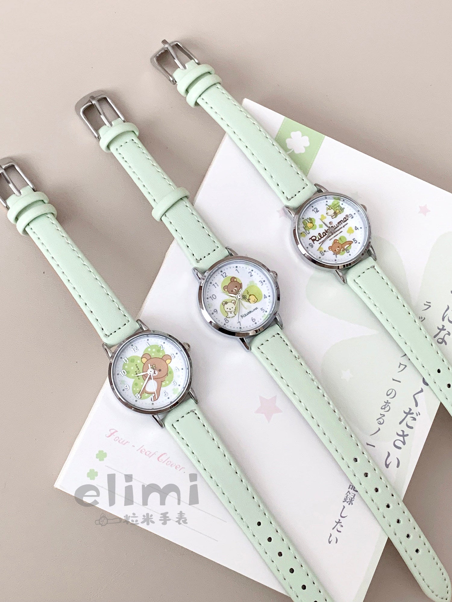 Japanese Style Hot Sale Rilakkuma Watch for Women Simple Cartoon Girl Watch Cute Student Party Women's Wristwatch Wholesale