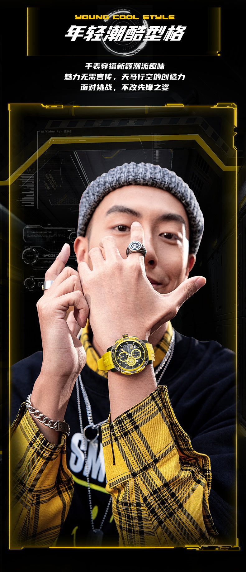 Mark Huafei Mark Fairwhale Watch Wholesale Quartz Watch Multifunctional Watch Sports Waterproof High-End