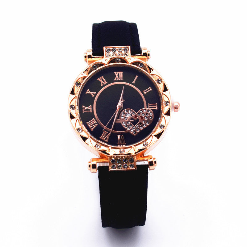 Cross-Border Hot-Selling Women's Watches Wholesale Heart Simple Personality Women's Watches Female Student Decorative Wristwatches Quartz Watches