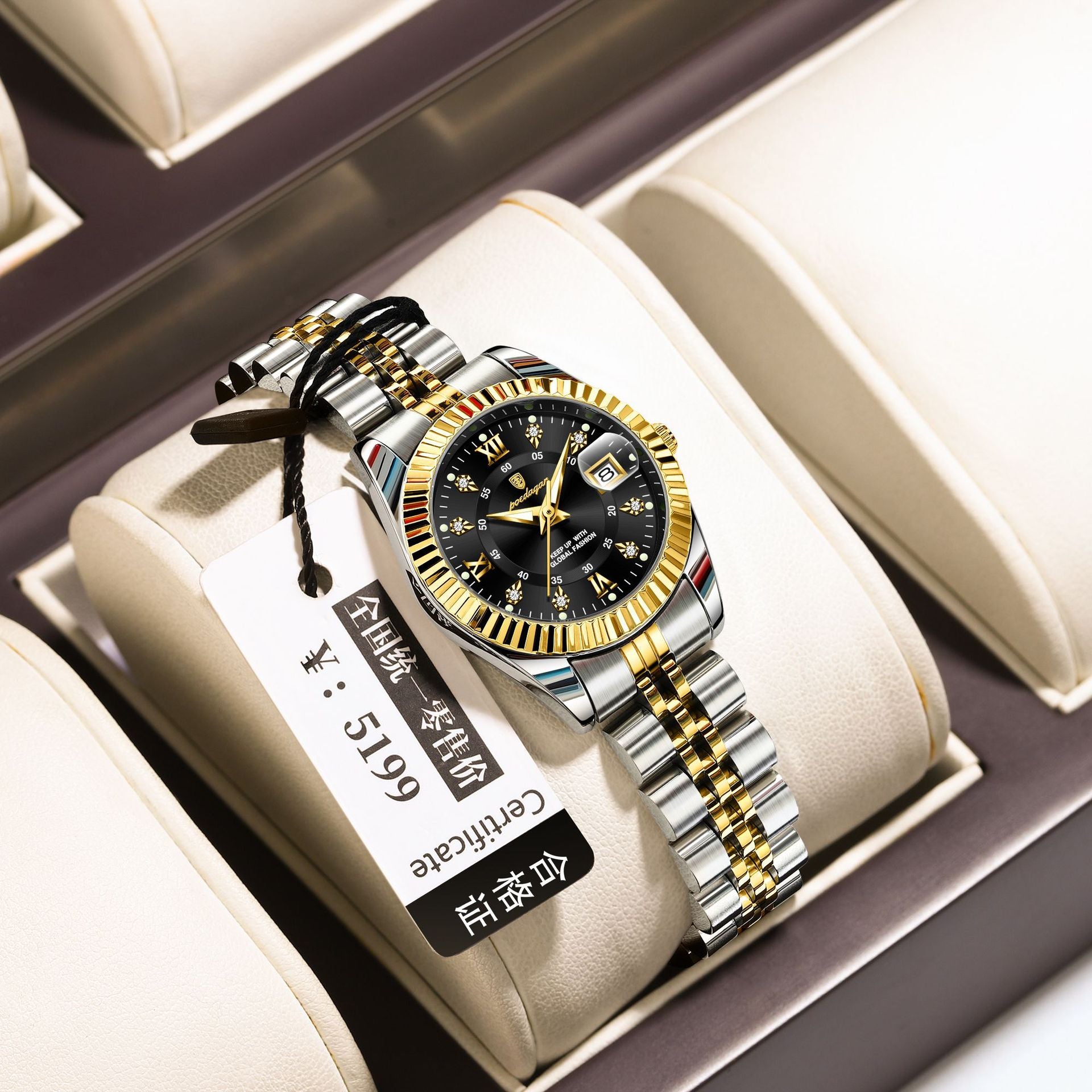 Swiss Brand Luxury Women's Watch New Waterproof Luminous Quartz Wristwatch Live Export Hot Item Dropshipping