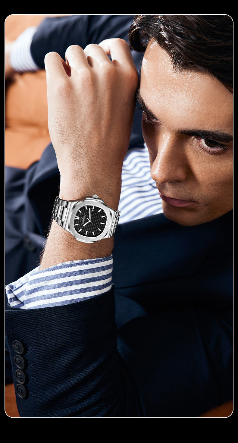 Mark Huafei Mark Fairwhale Men's Watch Business Simple Quartz Watch Popular Nautilus Watch