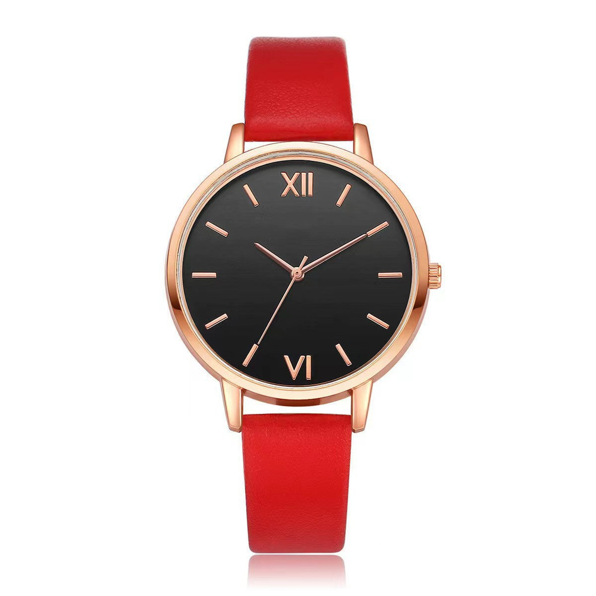 New export simple set quartz wristwatch trendy pu Watch Strap Women's Watch Strap Bracelet Bracelet Set Women's Watch