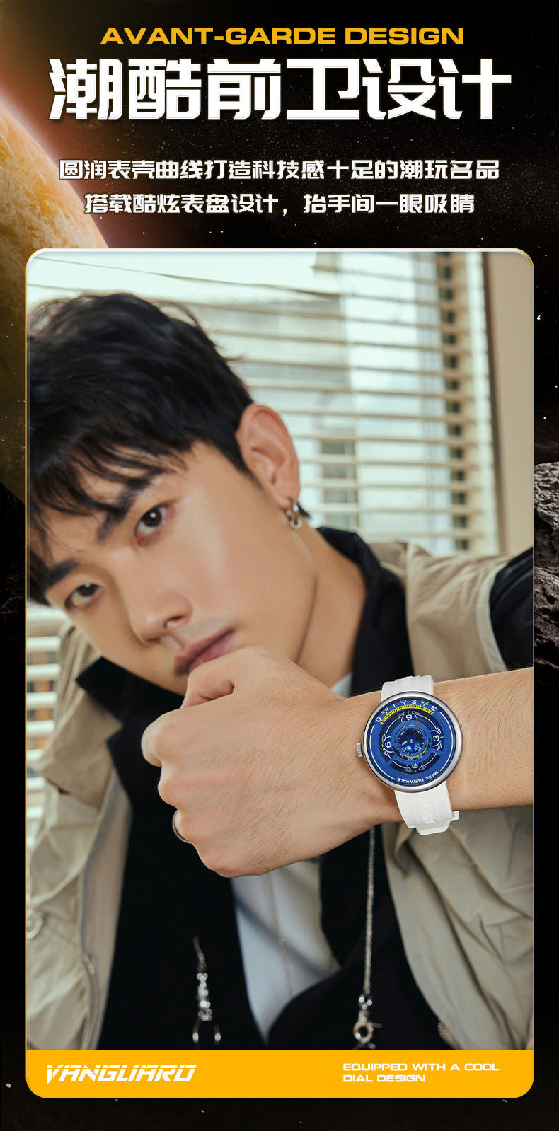 Mark Huafei Mark Fairwhale Watch brand new trendy stylish waterproof luminous quartz wristwatch