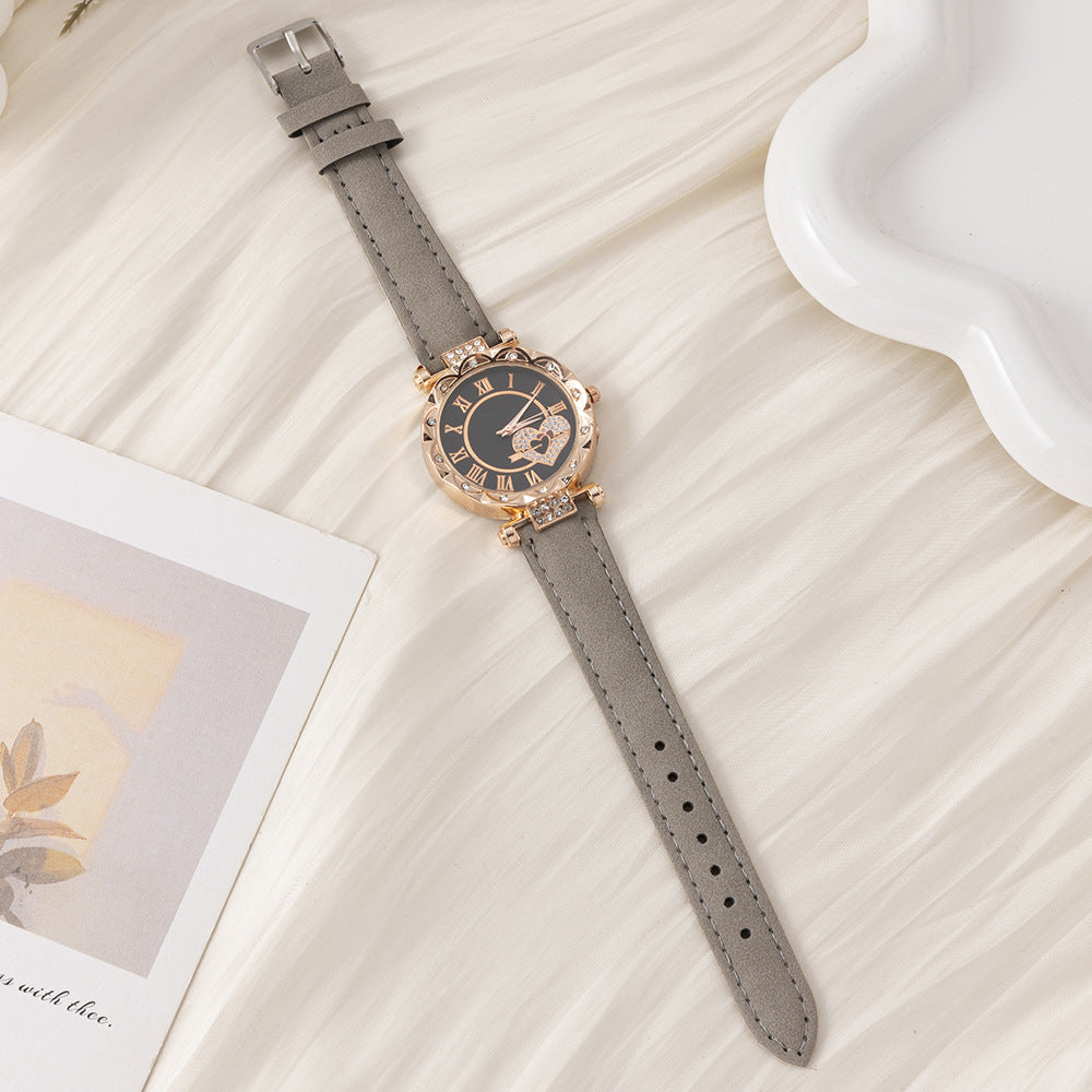 Cross-border foreign trade women's elegant watch ins Popular style diamond-encrusted mother-of-pearl simple fashion quartz watch