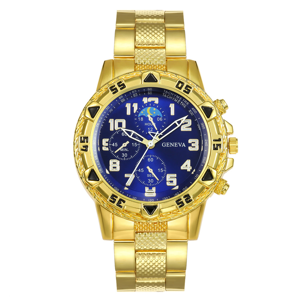 Cross-border e-commerce hot-selling men's watch set with a high-end feel for business men+Men's Wholesale Jewelry Watches