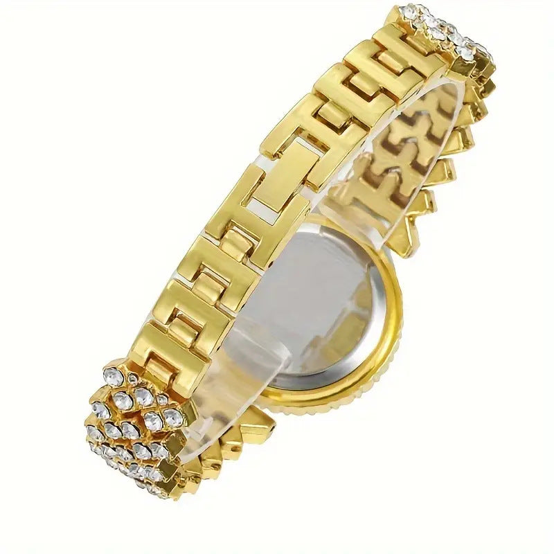 Cross-Border Hot-Selling Alloy Women's Bracelet Watch with Diamonds Trendy Decorative Watch Women's High-End Quartz Watch