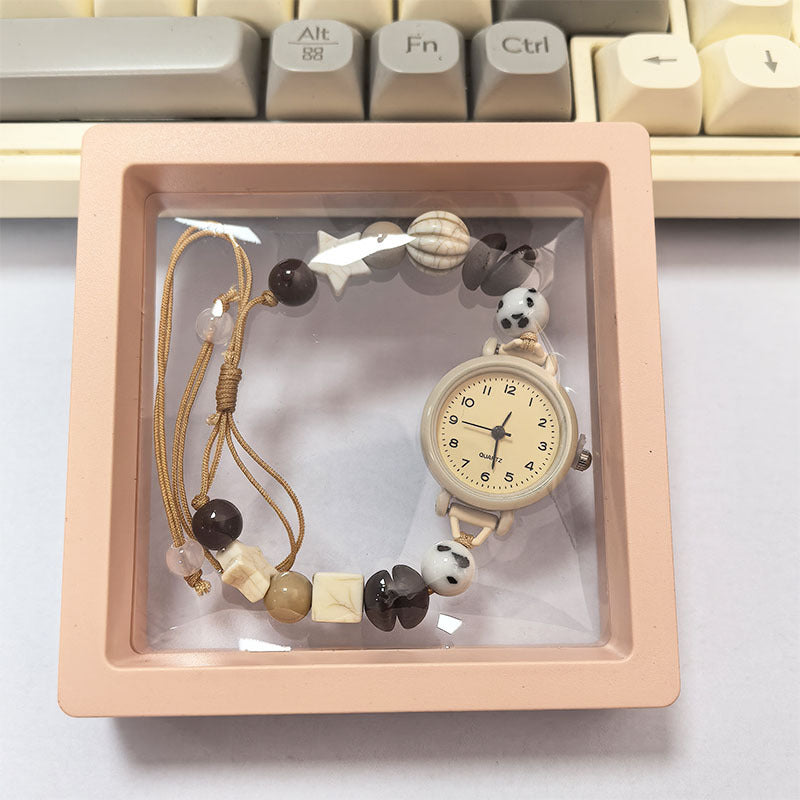 E-commerce hot-selling product Ins Student Watch Dopamine Small Artistic Watch for Female Students High-end Exam Watch