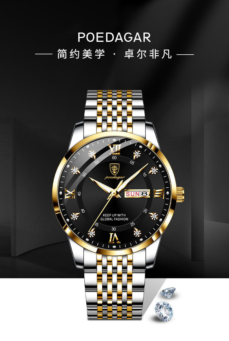 Bodaga New Men's Watch Waterproof Luminous Calendar Korean Version Quartz Wristwatch TikTok AliExpress One Piece Dropshipping