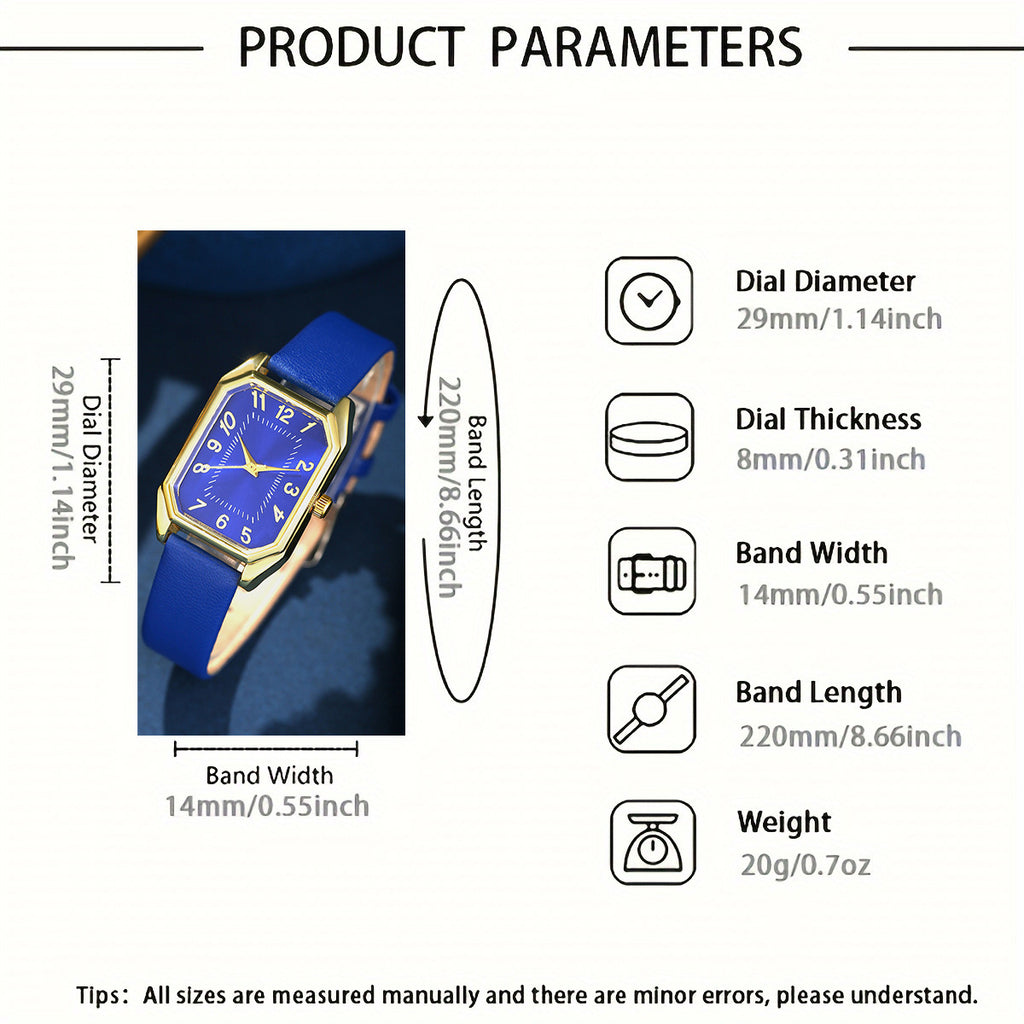 Foreign Trade New Women's Watch Female Model Square Strap Quartz Watch Korean Version High-end Feel Women's Watch Wholesale