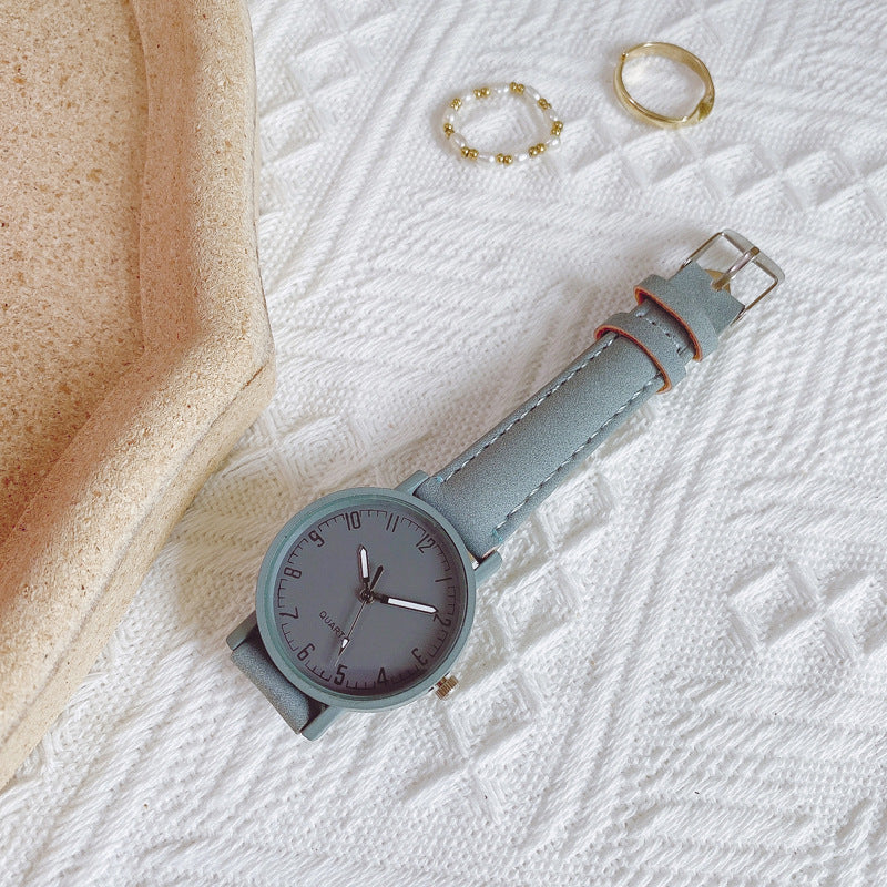 Cross-Border Fashion Retro Scale Digital Belt Women's Watch Fresh Casual Quartz Watch for Primary and Secondary School Students Wholesale