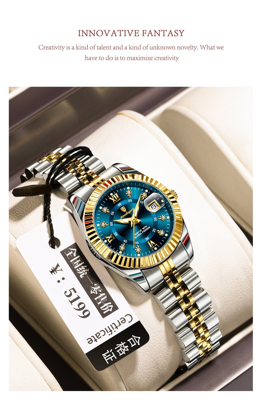 Swiss Brand Luxury Women's Watch New Waterproof Luminous Quartz Wristwatch Live Export Hot Item Dropshipping