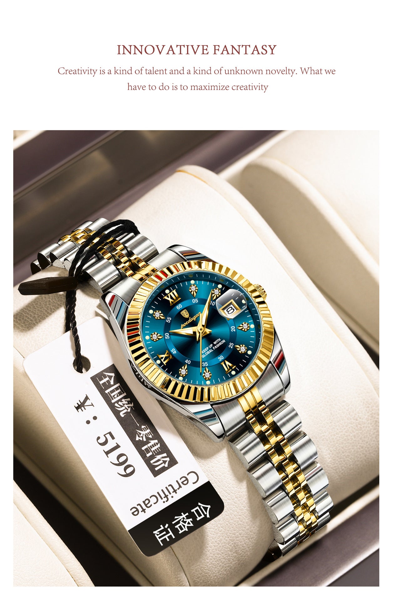 Swiss Brand Luxury Women's Watch New Waterproof Luminous Quartz Wristwatch Live Export Hot Item Dropshipping