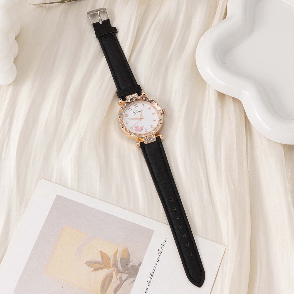 Factory Direct Sale Foreign Trade Women's Hot-Selling Diamond-Studded Fashion Simple Trendy Women's Quartz Watch