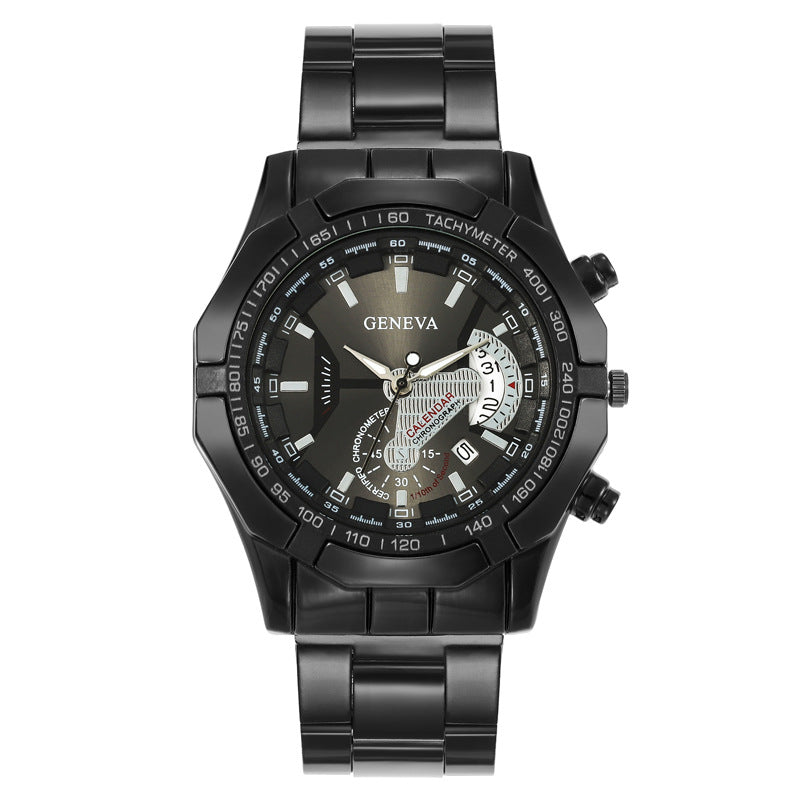 Cross-Border Hot-Selling Men's Watches Wholesale Men's Non-Mechanical Steel Band Business Multi-Functional Men's Watches High-End Feel