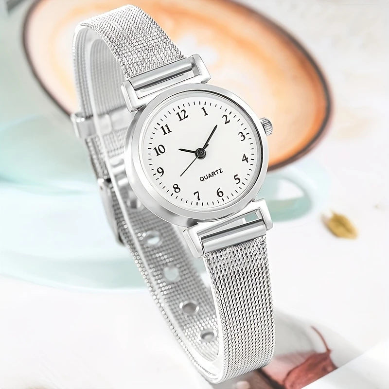 Southeast Asia Cross-Border Women's Watches Wholesale Mesh Strap Watches Women's Light Luxury Niche Quartz Watches Women's Watches
