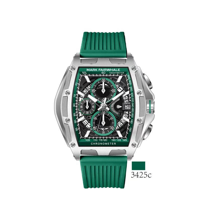 Mark Huafei Mark Fairwhale Brand multifunctional luminous chronograph skeleton hot-selling waterproof quartz watch