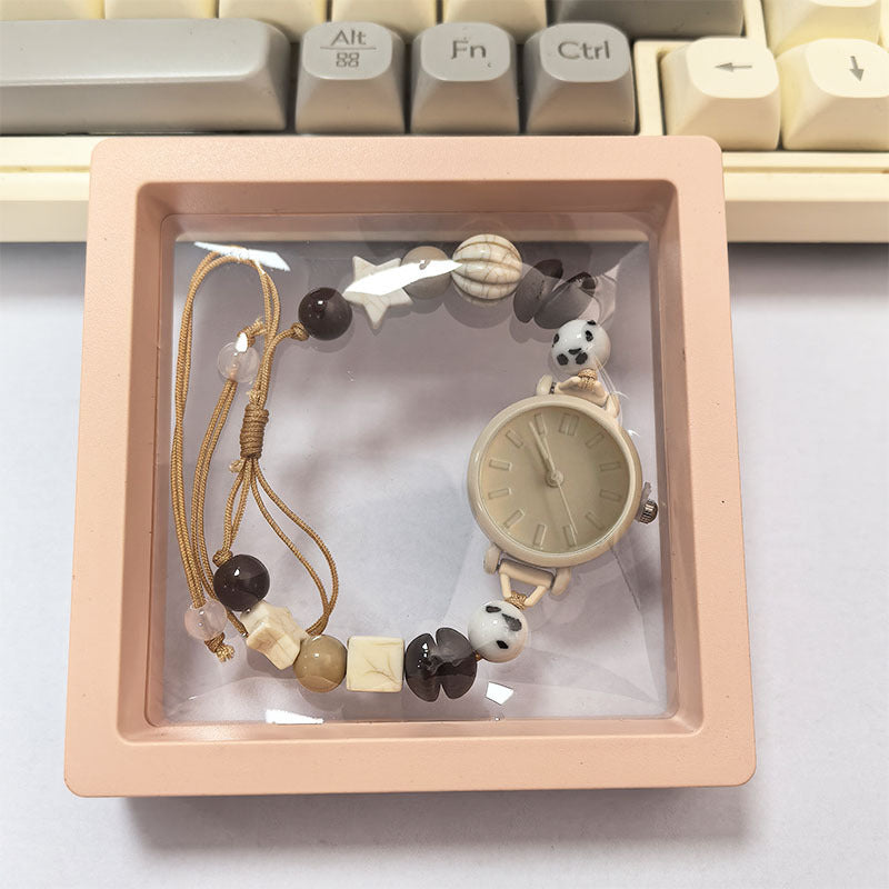 E-commerce hot-selling product Ins Student Watch Dopamine Small Artistic Watch for Female Students High-end Exam Watch