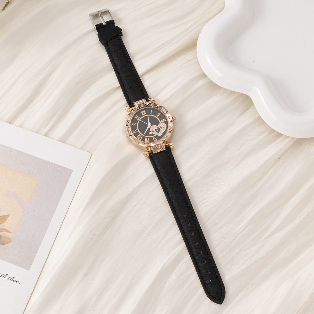 Cross-border foreign trade women's elegant watch ins Popular style diamond-encrusted mother-of-pearl simple fashion quartz watch