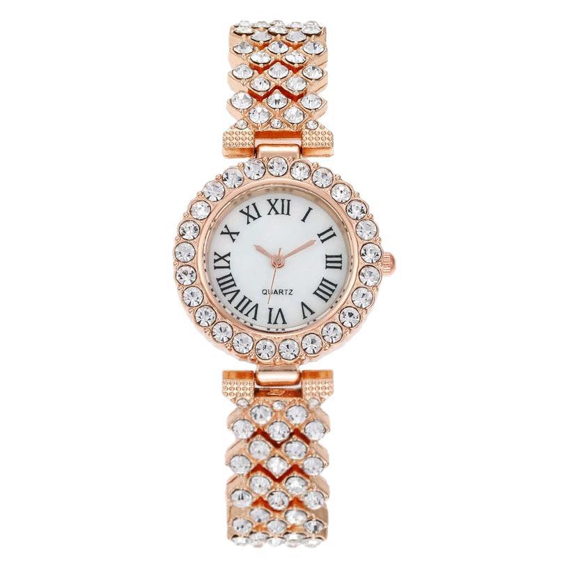 Foreign Trade Hot-Selling Fashion Diamond-Studded Women's Watch High-End Luxury Goddess Bracelet Watch Women's Versatile Quartz Wristwatch