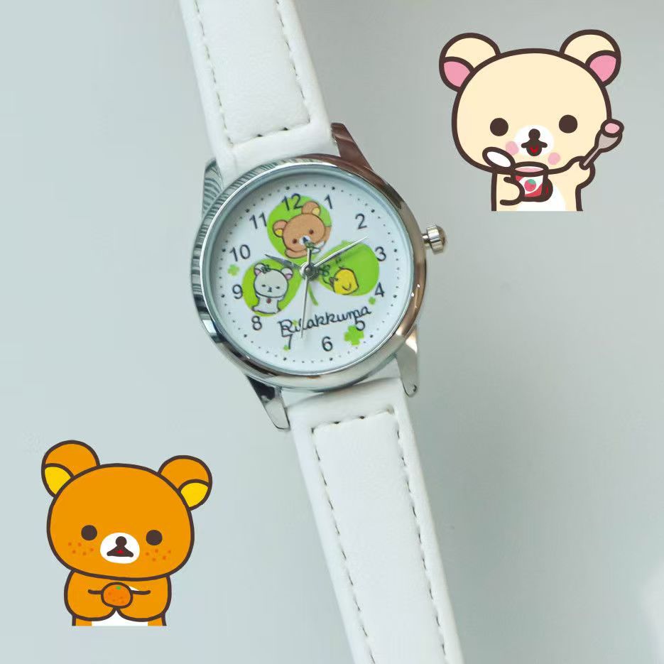 Japanese Style Hot Sale Rilakkuma Watch for Women Simple Cartoon Girl Watch Cute Student Party Women's Wristwatch Wholesale