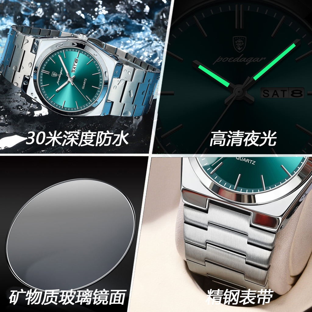Swiss Brand New Ultra-Thin Men's Watch Waterproof Luminous Quartz Watch Live Export Hot Item Dropshipping