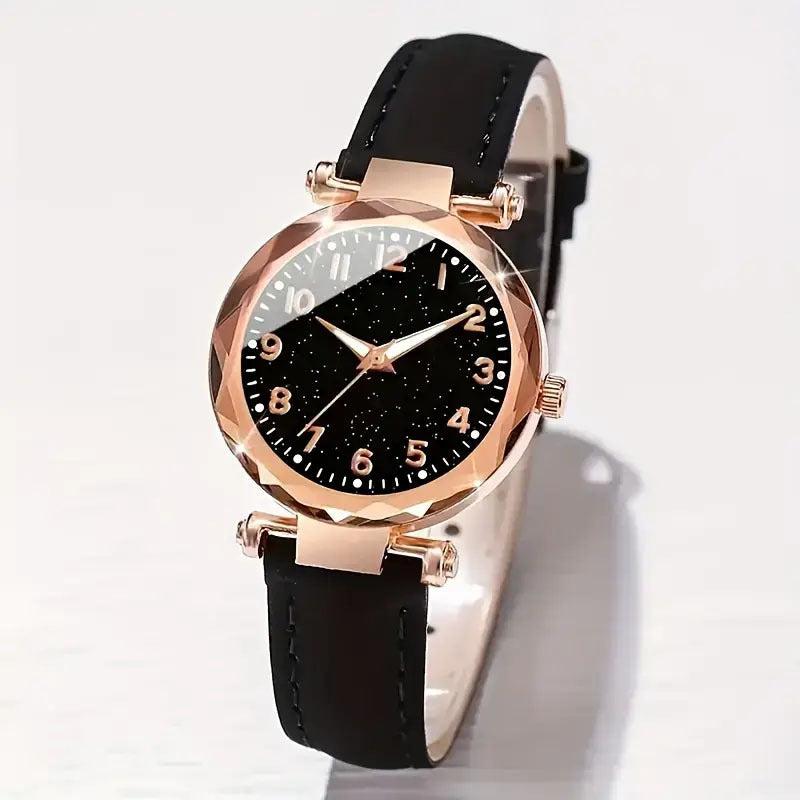 Grinding Digital Belt Women's Starry Sky Luminous Watch Women's Watch Dial Manufacturer In Stock Quartz Watch Wholesale