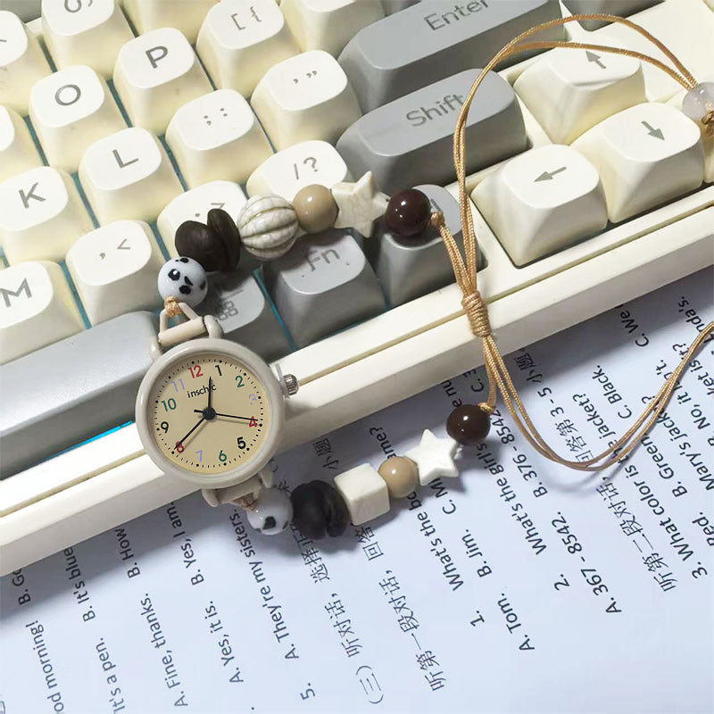 E-commerce hot-selling product Ins Student Watch Dopamine Small Artistic Watch for Female Students High-end Exam Watch