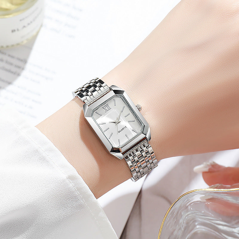 Foreign Trade New Women's Watch Female Student Glass Quartz Watch Wholesale Casual Fashion Women's Watch Square Women's Watch