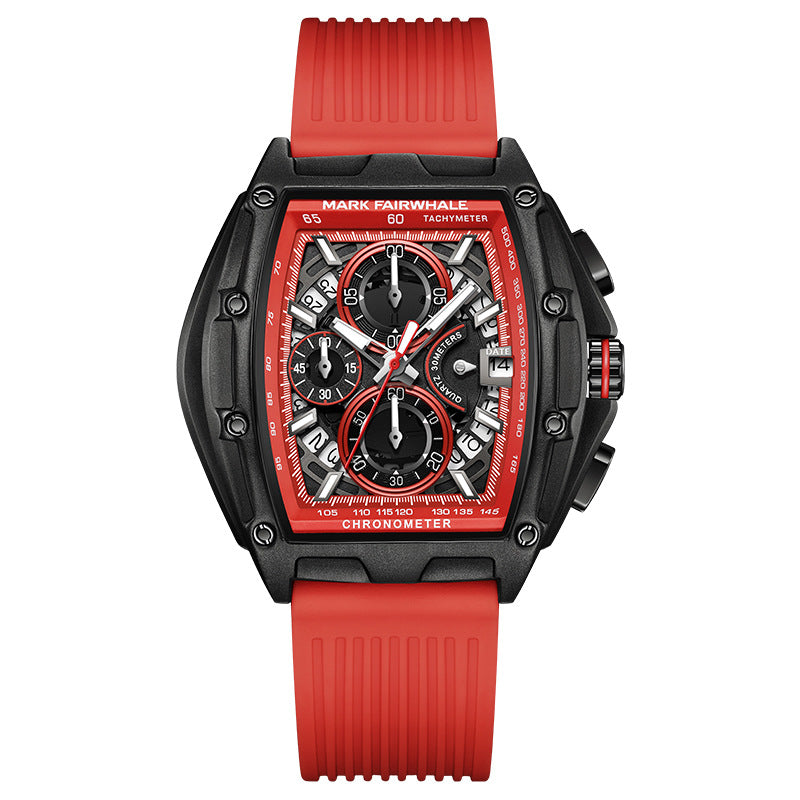 Mark Huafei Mark Fairwhale Brand multifunctional luminous chronograph skeleton hot-selling waterproof quartz watch