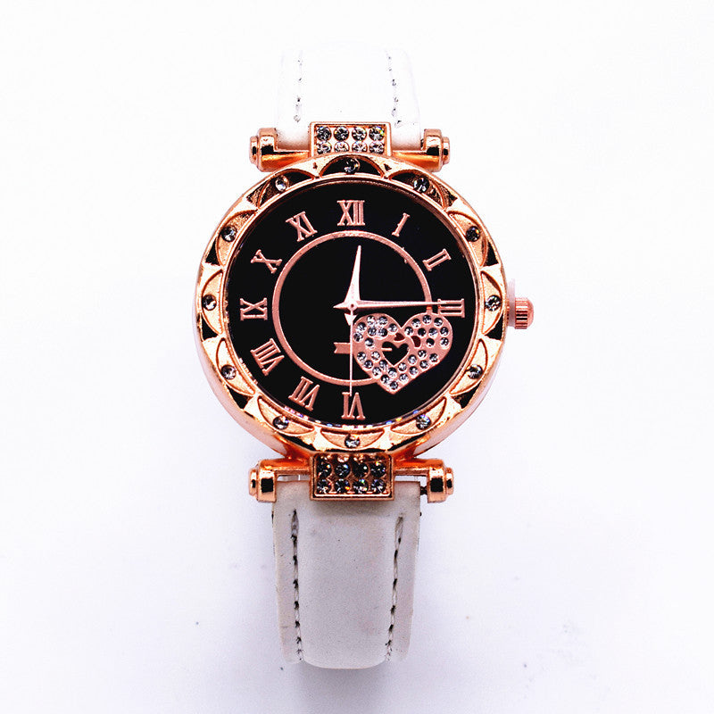 Cross-Border Hot-Selling Women's Watches Wholesale Heart Simple Personality Women's Watches Female Student Decorative Wristwatches Quartz Watches