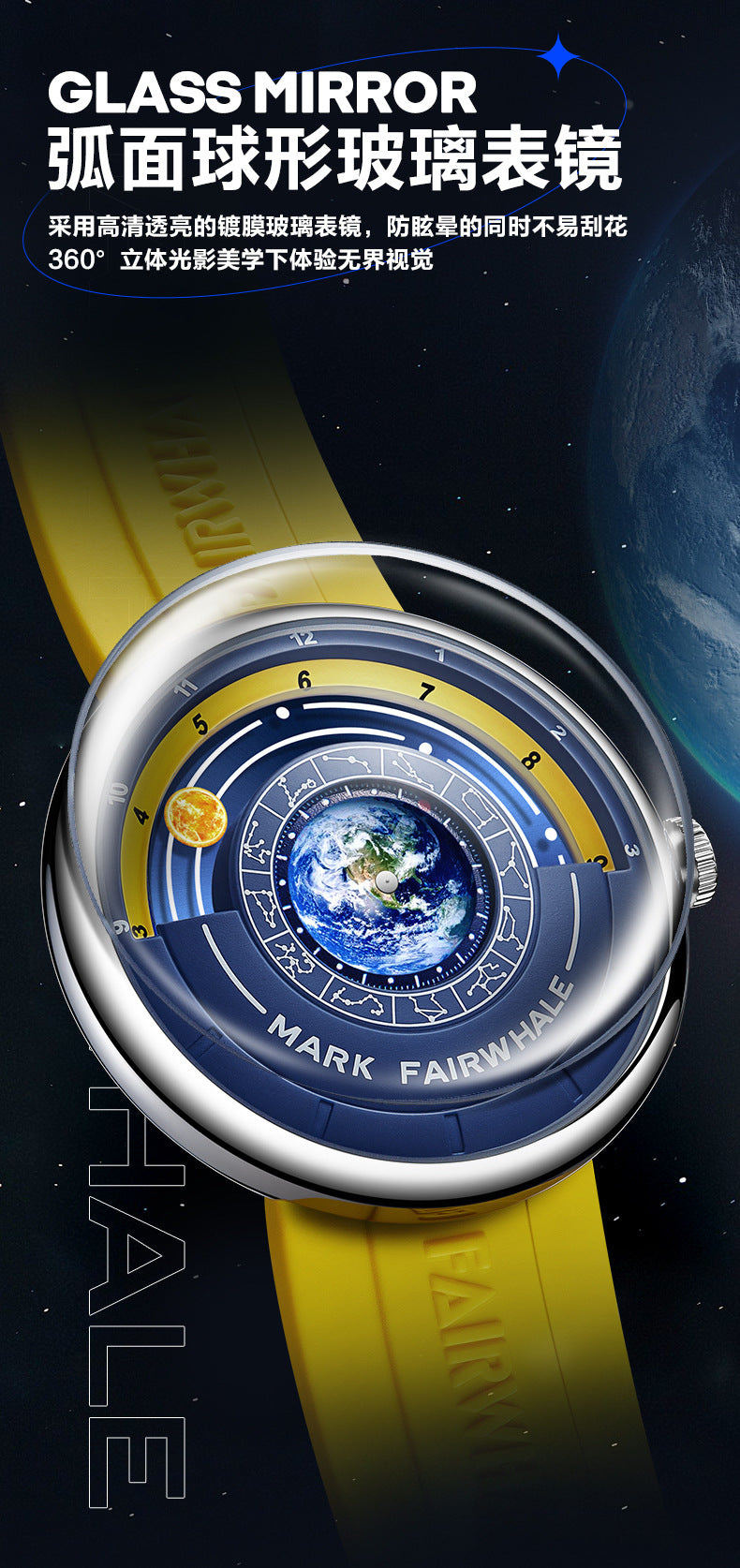 Mark Huafei Mark Fairwhale Watch Brand Trendy Cool Fashion Quartz Watch Wholesale Hot-Selling Watch