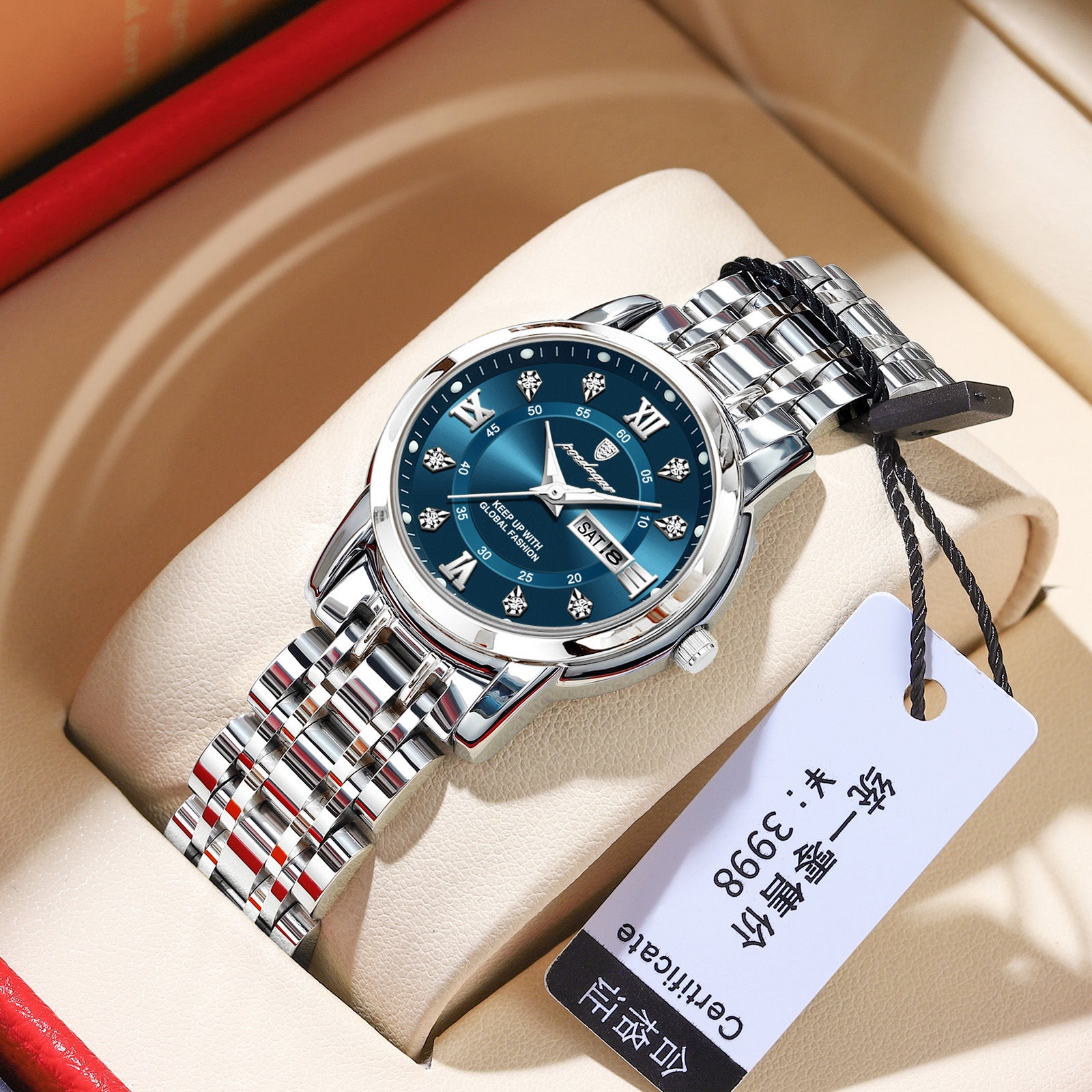 Swiss Brand Women's Watch New Waterproof Luminous Dual Calendar Wristwatch Female Live Export Hot Sale One Piece Dropshipping