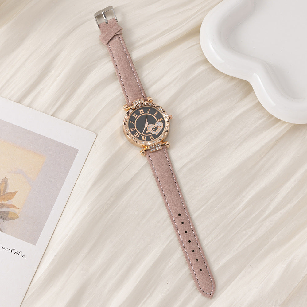 Cross-border foreign trade women's elegant watch ins Popular style diamond-encrusted mother-of-pearl simple fashion quartz watch