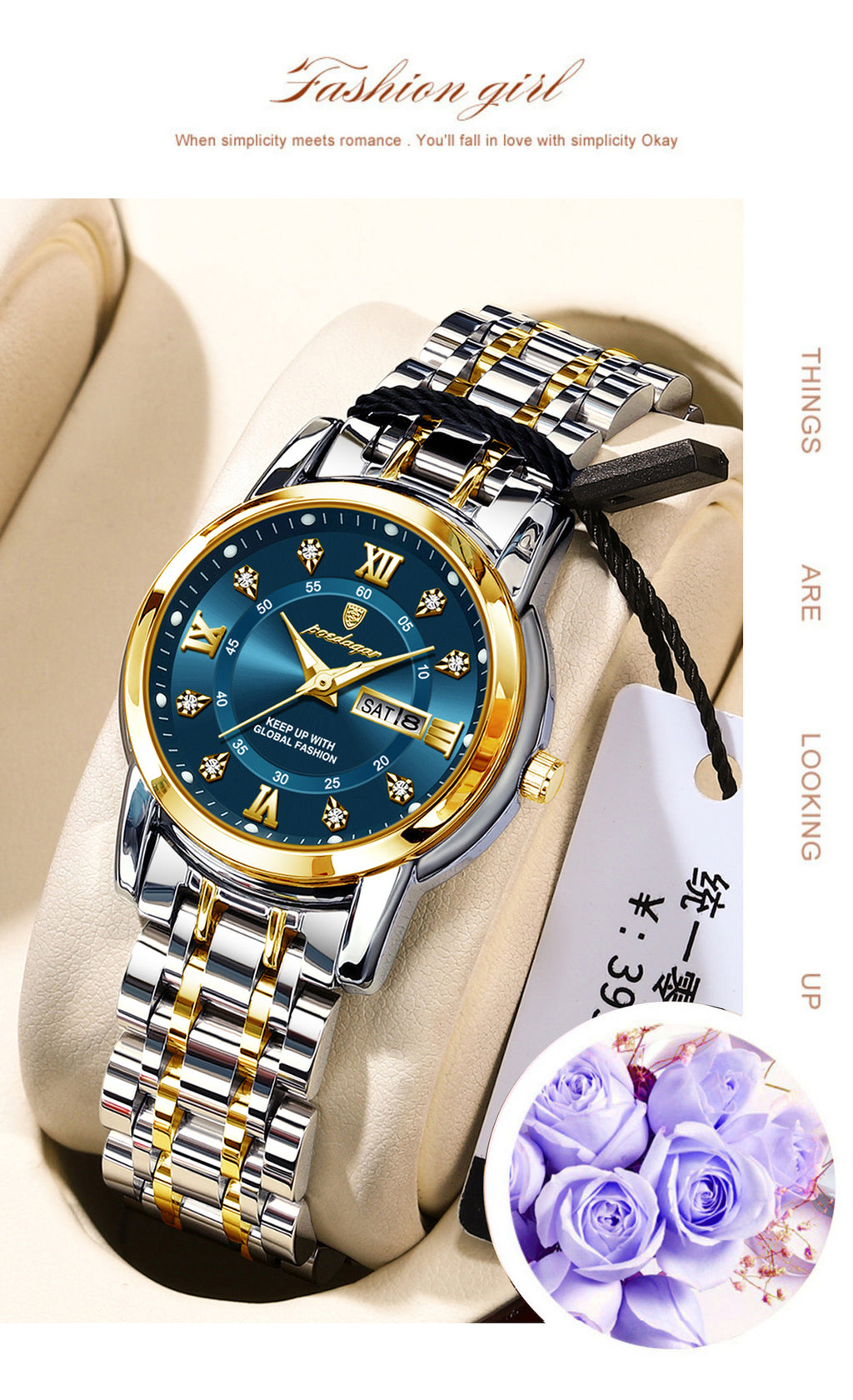 Swiss Brand Women's Watch New Waterproof Luminous Dual Calendar Wristwatch Female Live Export Hot Sale One Piece Dropshipping