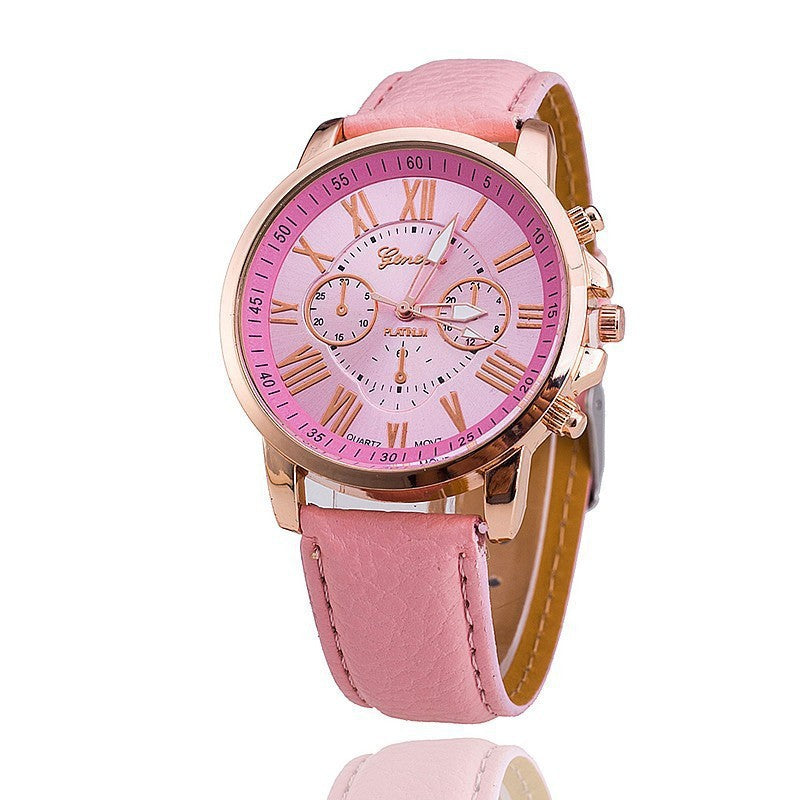 Cross-Border Hot-Selling Watches geneva Belt Women's Quartz Watch Classic Multi-Color Optional Women's Watch