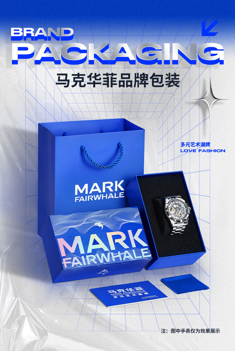 Mark Huafei/Mark Fairwhale Watch Brand Roulette Rotatable Watch Cross-Border Men's Quartz Watch