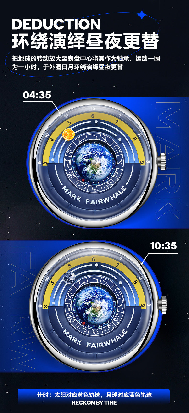 Mark Huafei Mark Fairwhale Watch Brand Trendy Cool Fashion Quartz Watch Wholesale Hot-Selling Watch