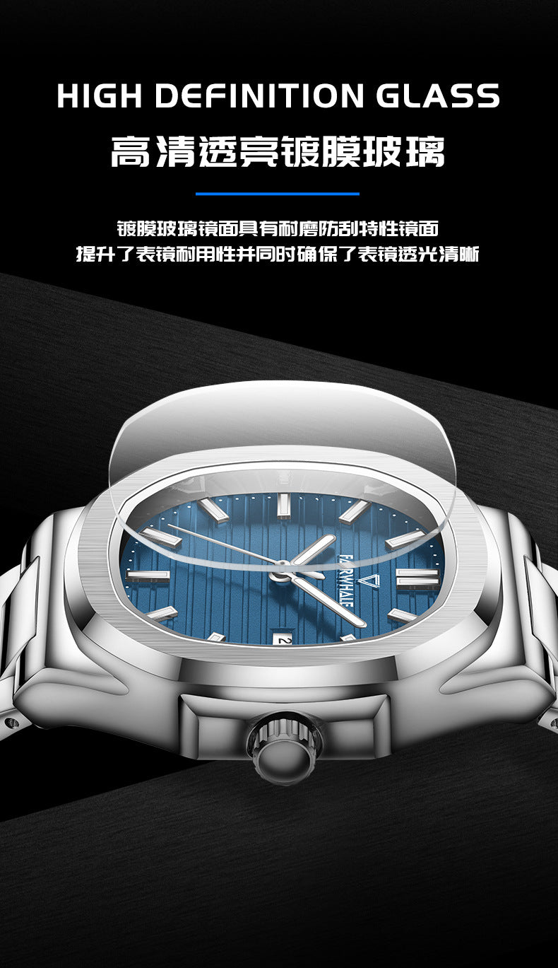 Mark Huafei Mark Fairwhale Men's Watch Business Simple Quartz Watch Popular Nautilus Watch