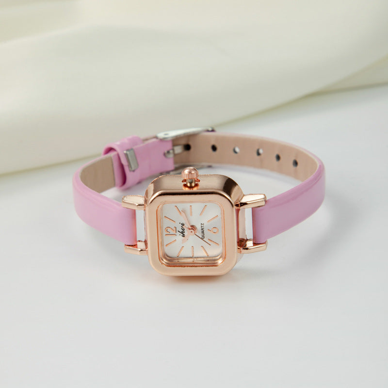 Square Women's Watch Thin Strap Korean Style Mini Women's Watch Simple Student Casual Retro Women's Watch