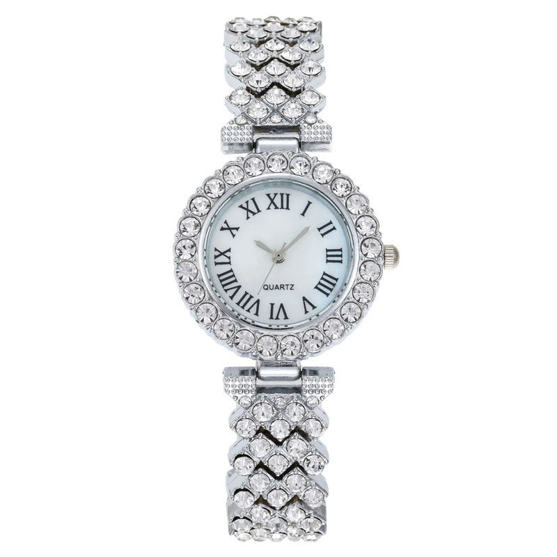 Foreign Trade Hot-Selling Fashion Diamond-Studded Women's Watch High-End Luxury Goddess Bracelet Watch Women's Versatile Quartz Wristwatch