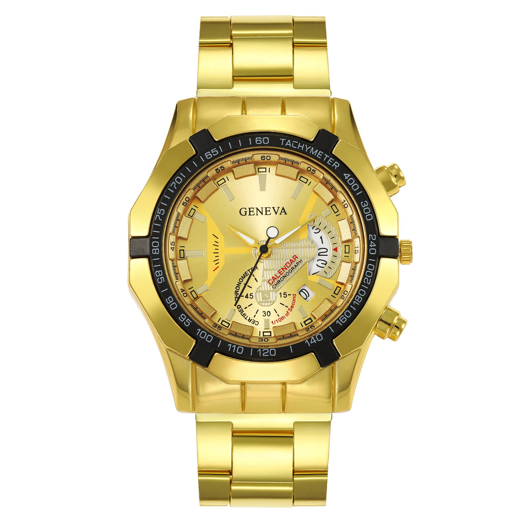 Cross-Border Hot-Selling Men's Watches Wholesale Men's Non-Mechanical Steel Band Business Multi-Functional Men's Watches High-End Feel