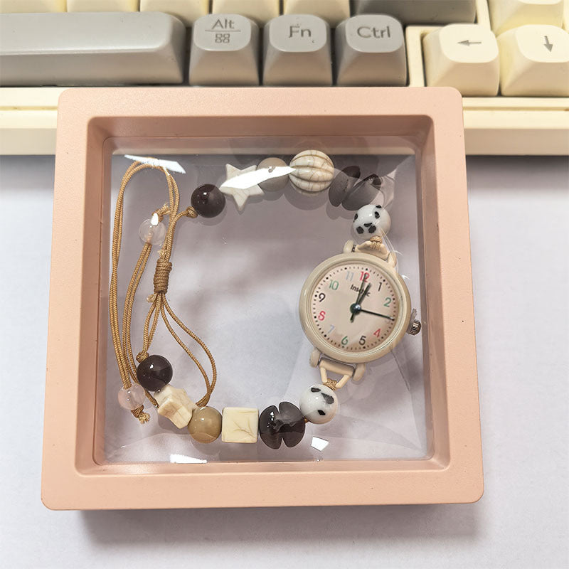 E-commerce hot-selling product Ins Student Watch Dopamine Small Artistic Watch for Female Students High-end Exam Watch