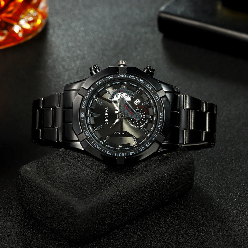 Cross-Border Hot-Selling Men's Watches Wholesale Men's Non-Mechanical Steel Band Business Multi-Functional Men's Watches High-End Feel