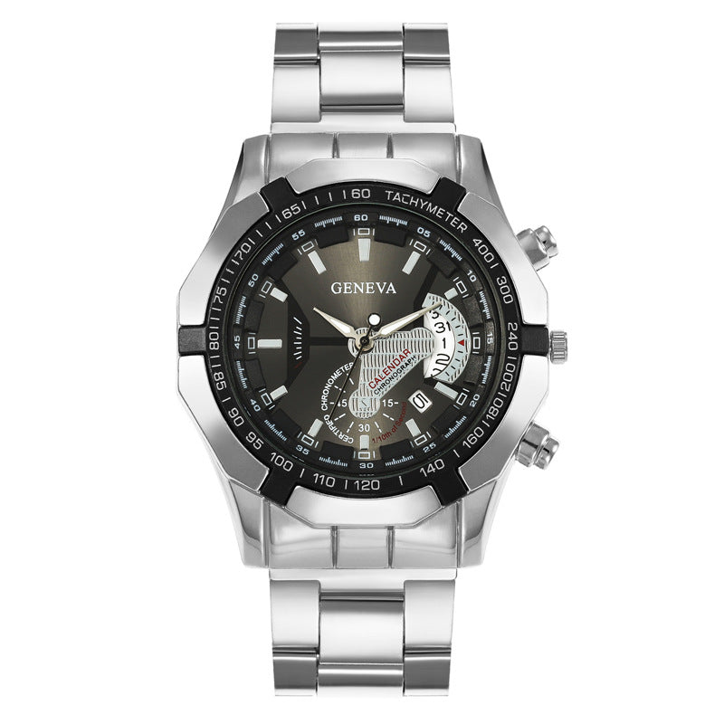 Cross-Border Hot-Selling Men's Watches Wholesale Men's Non-Mechanical Steel Band Business Multi-Functional Men's Watches High-End Feel